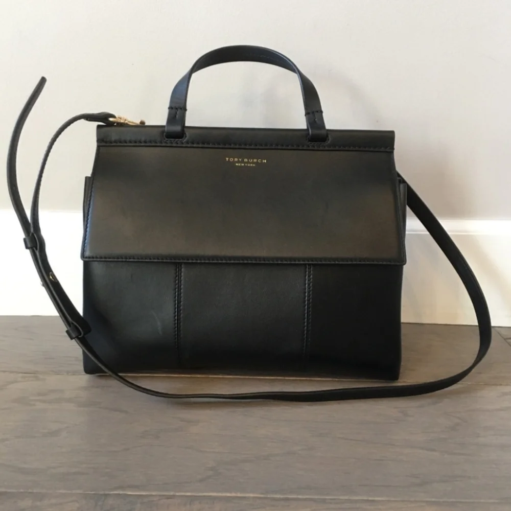Tory Burch Block-T Leather Satchel